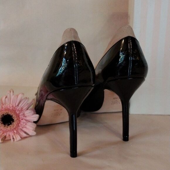 Footcandy Taupe and Black Heels - Picture 4 of 11